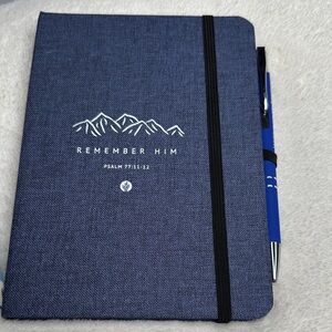 Psalm 77:11-12 Remember HIM Prayer Journal & Proverbs Pen & Two Sided Bookmark